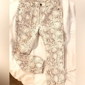 LOFT snakeskin Modern Skinny jeans